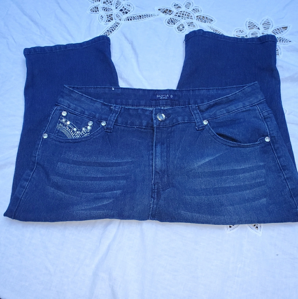 Sophia's  Capri's jeans size 16 Blue